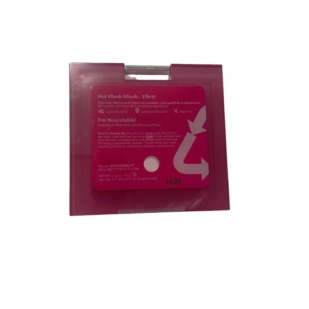 PYT Beauty BNIB Flirty Mauve Rose Matte Silky Vegan Cruelty Free Hot Flush Blush